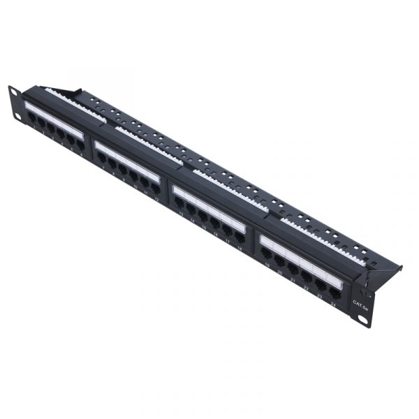 UTP CAT5e 1U 24 Port Ethernet Network Patch Panel